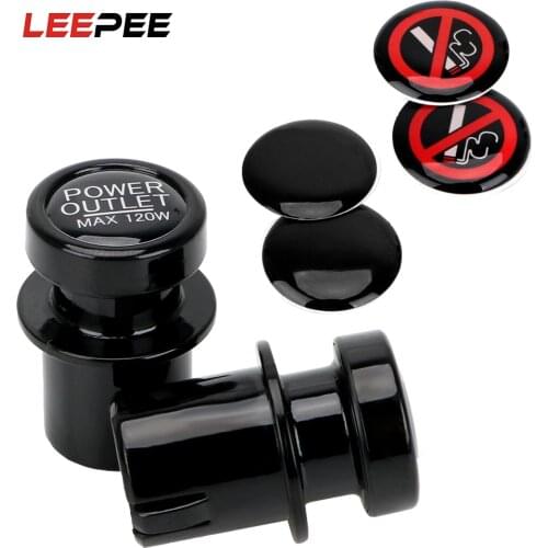 LEEPEE Car Charger Cigarette Lighter Plug Universal Cigarette Lighter Dust Cover Car Styling 2 Piece/set