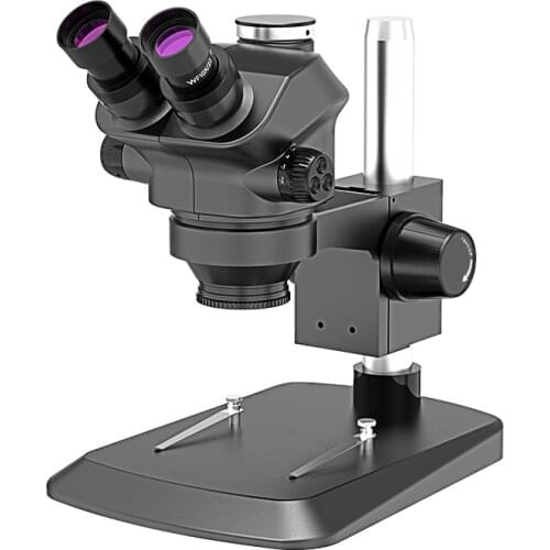 Kalliwei 0750 black Metal Base Electronic Repair Microscope 7-50x Triocular stereo microscopefor Mobile Phone Repair