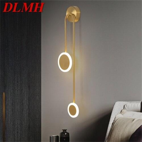 DLMH Nordic Wall Lights Sconces Contemporary Simple Brass LED Lamp Indoor For Home Decoration