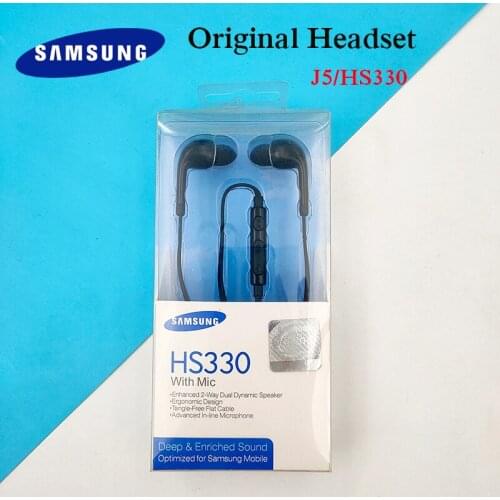 Original Samsung J5 Earphone 3.5mm HS330 Piston Headset For Galaxy Note 9 8 7 5 S10E 9 8 J3 J6 J7 C5 A70 With Mic Volume Control