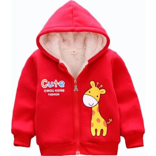 Baby Girls Boys Autumn Winter Cotton Coat Newborn Kids 0-3 Years Cartoon Coat Children Long-Sleeve Thick warm Jacket