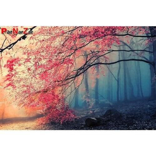 ParNarZar Forest 5D Diamond Painting Kits Full Drill Rhinestone Cross Stitch Picture Craft for Wall Decor-The cherry blossom