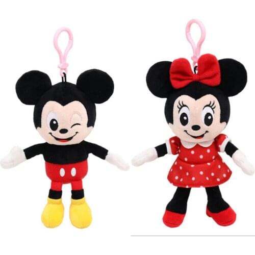 Disney Stuffed Animals Plush Mickey Mouse Minnie Donald Duck Daisy Plush Doll Keychain Pendant Toy Birthday Gift Kid Girl Toy