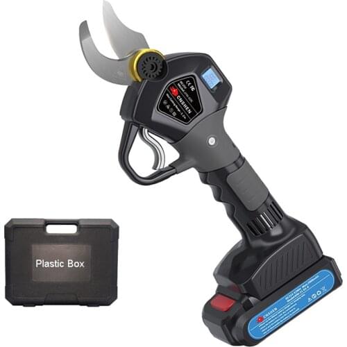 Cordless Electric Pruning Shears Rechargeable Battery Garden Branch Scissors Fruit Tree Bypass Pruner with LED Display