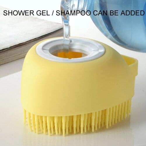 Pet Dog Shampoo Massager Brush Cat Massage Comb Grooming Scrubber Shower Brush Soft Silicone Clean Brushes