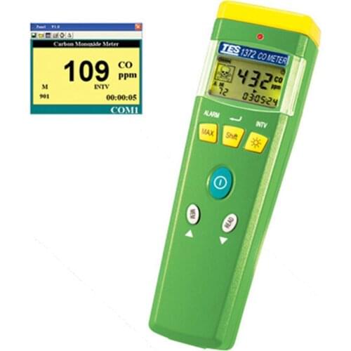 TES-1372 CO Meter Manual Data Memory and Read Function (99Sets),Automatic Sensor Zeroing Upon Start-up ,Alarm Level Setting