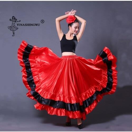 Lady Belly Dance Spanish Flamenco Skirt Dance Costumes Clothing Women Spain Gypsy Swing Dress Festival Wear Bullfight Clothes