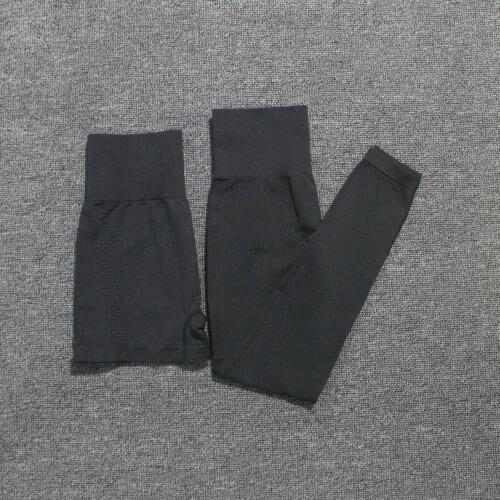 2 Pieces Women Vital Energy Seamless Sport Leggings+High Waist Fitness Sport Shorts Yoga Workout Leggings Gym Running Sportswear