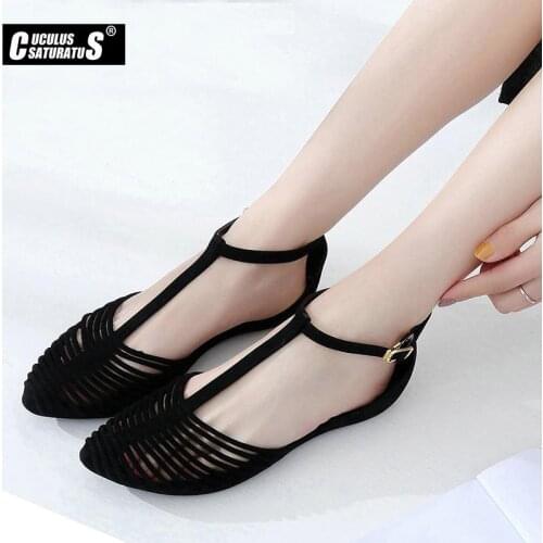 Cuculus 2020 Women Summer Shoes Flat Heel Flip Brief Herringbone Flip-flop Sandals Flat Women Shoes with 5 Colors CC-016