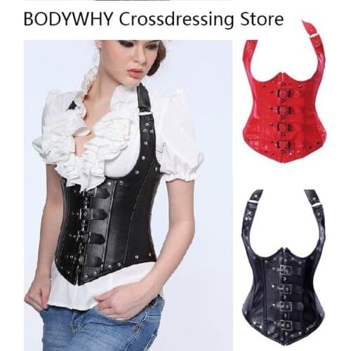 Explosive Female Corset Sexy Leather Corset Steel Corset Steel Bone Shapewear Women Waist Trainer Body Shapers Women