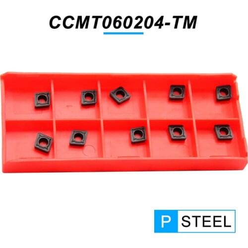 10PCS CCMT060204 TM PC4125 High Quality Internal Turning Tool CCMT 060204 CNC Lathe Cutter Tool Carbide Inserts For Steel