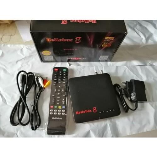 10pcs Hellobox 8 Satellite Receiver DVB-T2 Combo TV BOX Satellite TV Play Support Android/IOS Outdoor Play DVB S2