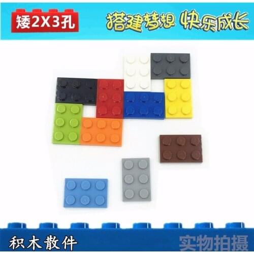 100pcs/bag DIY Creative 2X3 Building Blocks Compatible Lego Size Bricks City Creator Assemblage Construction Toys for Children