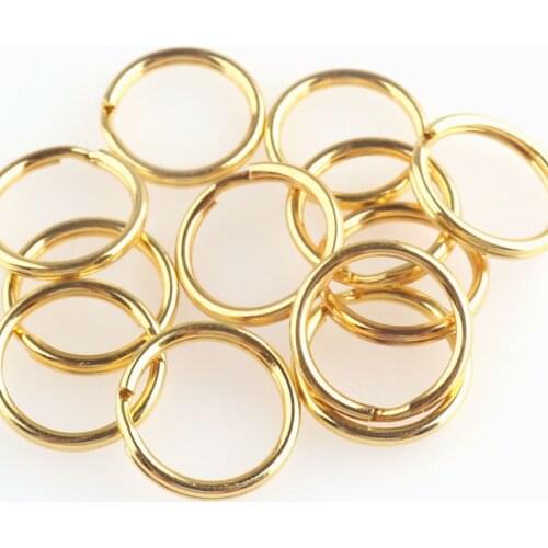 20pcs Key Chain 15mm Key Ring Gold Jump Ring Iron Replacement DIY accessories Jewelry Purse Handbag Bag Making Hardware