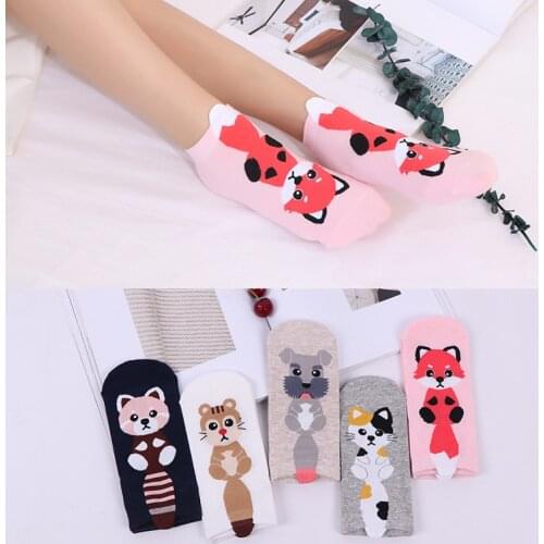 2021 Womens Cute Kawaii Socks 1 Pair Cotton Causal Sox Hot Sale Female Cotton Casual Socks EU 35-43 Size Drop Shipping Socks