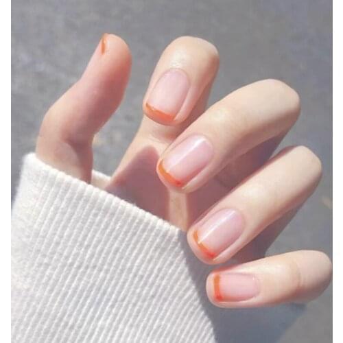 24pcs Detachable False Nail Set Full Cover For Finger Decoration Press On Fake Nails Art Extension Tips With Glue