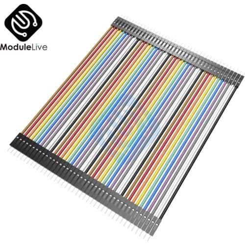 2 x 40PCS 10CM 2.54MM Row Male to Male Dupont Cable Breadboard Jumper Wire For arduino New