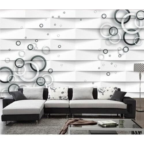 Custom 3D large murals, modern minimalist de parede Papel, TV background wall, bedroom wall paper