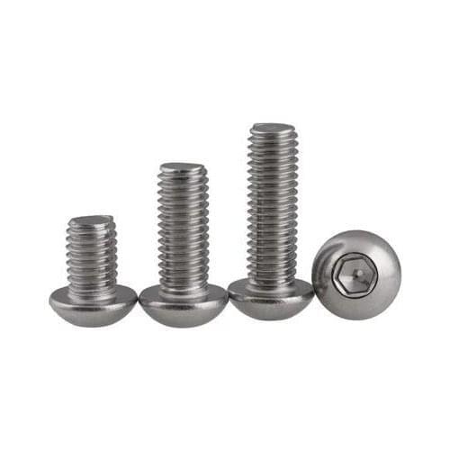 50pcs M3 304 Stainless Steel Round Head Screws Mushroom Hexagon hex Socket Button Head Screw Bolt
