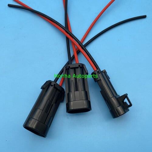 Free shipping 10/ 20/50pcs 12065863 2 Pin Auto Waterproof Connectors Male Automotive Electrical Wiring harness
