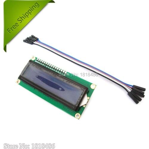 Free Shipping! I2C/SPI LCD1602 16X2 Character LCD Blue Display