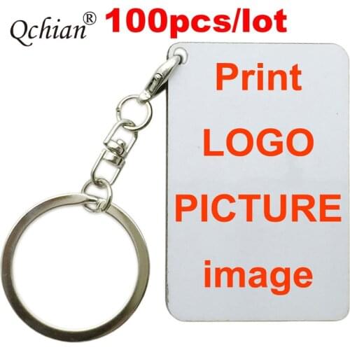 100pcs/lot Printed keychain Text Picture Lover Baby Family Photo Picture Company Logo Print On Key Chains
