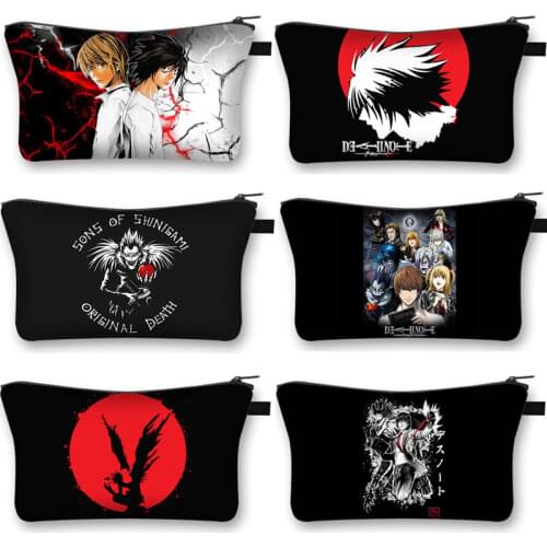 Death Note Shinigami Ryuk Makeup Bag Terror Anime Print Girl Fashion Cosmetic Bags Personalized Travel Lipstick Bag Gift