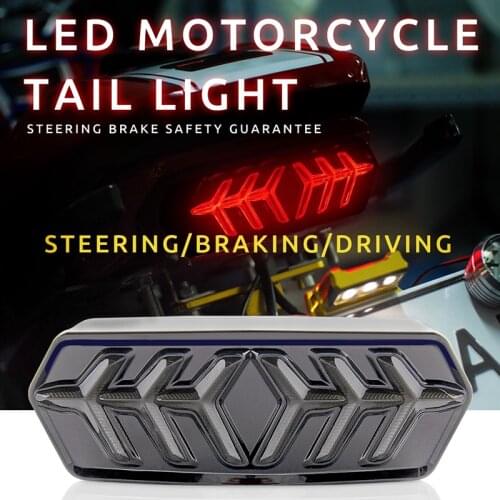 DRL Turn Signal Light Motorcycle Motorbike Led Indicator Tail Rear Light Daytime Running Light Flowing Light Brake Light 12V