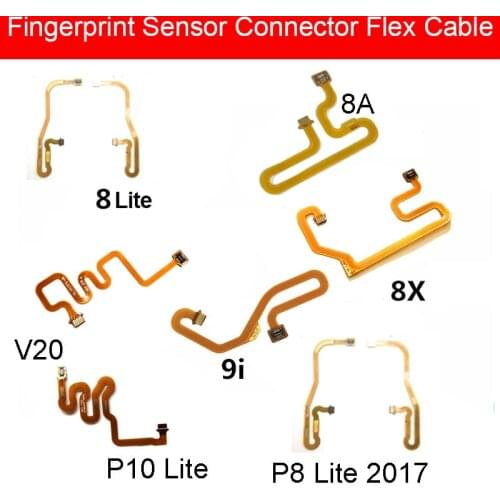 Fingerprint Sensor Connector Flex Cable For Huawei Honor 7i 8A 8X 9i 10 Lite 20i V20 V10 P10 P20 P30 Pro P8 Lite 2017 Nova 3e