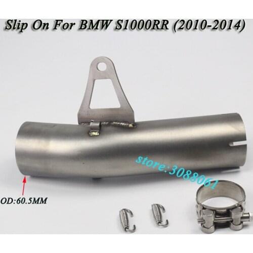 Motorcycle Exhaust Motorbike Muffler Modified Middle Connection Link Pipe Slip On For BMW S1000RR Without Exhaust 2010-2014 2012