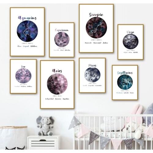 Full Square Round Drill Zodiac Diamond Painting Cross Stitch Mosaic Constellation Universe Diamond Embroidery Mosaic Art Decor