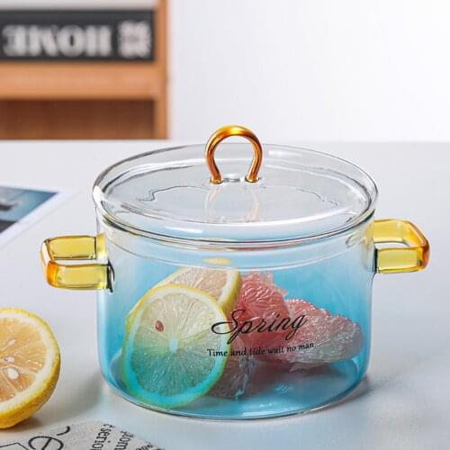 Food Pot Glass Saucepan Pot With Cover Heat-resistant Casserole Glass Pot Cooktop Safe For Pasta Noodle, Soup, Milk, Baby Food