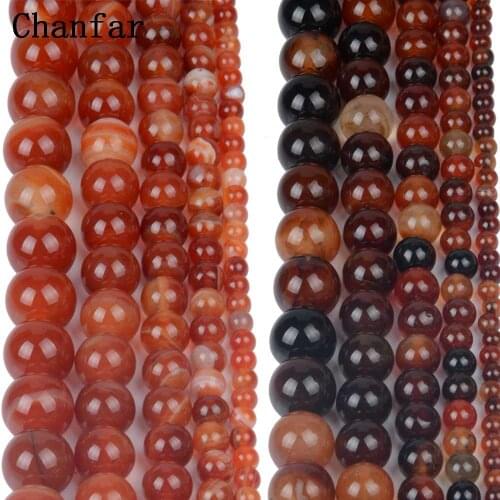 Dream Banded Red Beads Ball 4mm 6mm 8mm 10mm 12mm beads