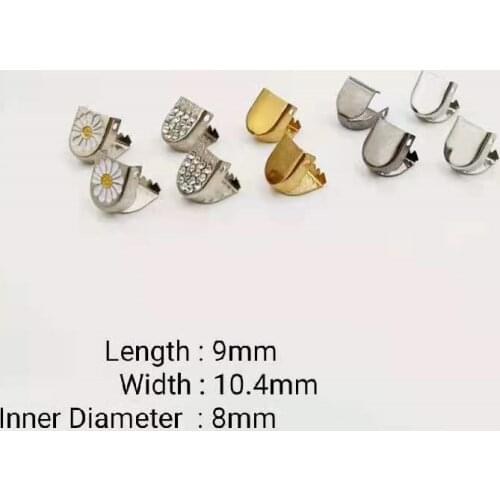 5 Pcs Hot Sale Sports Shoes Metal Shoelace Head Without Shoelace Shoelace Buckle Diy Daisy Rhinestone Metal Shoelace Buckle Kits