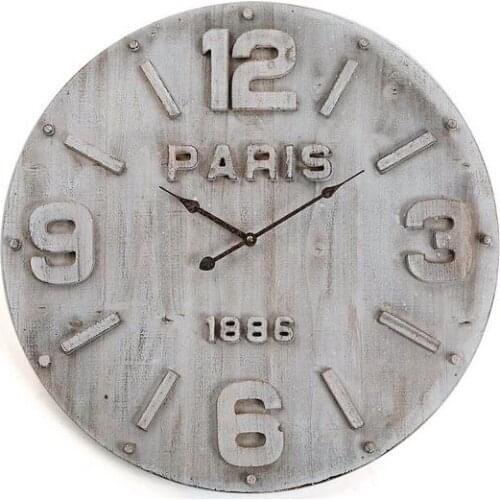 Wall Clock MDF Wood/Metal (4,5 x 60 x 60 cm)