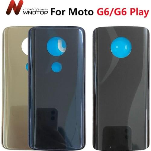 New For Motorola Moto G6 Back Battery Cover Door Rear Glass Housing Case Replacement For Moto G6 Play Battery Cover Housing