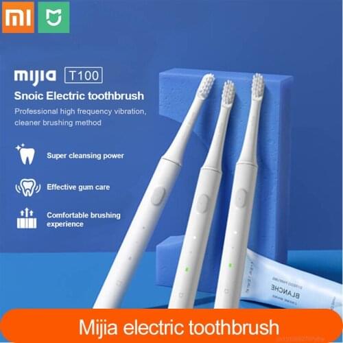 Newest Xiaomi Mijia T100 Mi Smart Electric Toothbrush Original 2 Speed Xiaomi Sonic Toothbrush Whitening Oral Care Zone Reminder