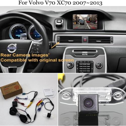 Lyudmila RCA & Original Screen Compatible For Volvo V70 XC70 3 2007~2013 Back Up Reverse Camera Car Rear View Camera Sets CCD