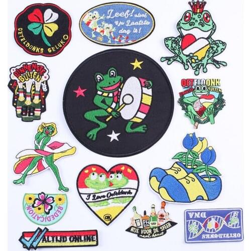 Iron on Patches for Clothes Ironing Patches Letters Clothing Stickers Embroidery Patch Sewing Diy Oeteldonk Applique Stripes I