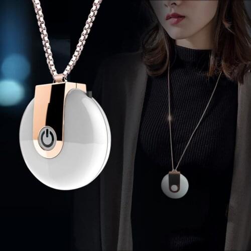 Portable Necklace Car Air Purifier Negative Ion Formaldehyde Smoke Odor Remover Oxygen Anions Air Clean Car Air Purifier