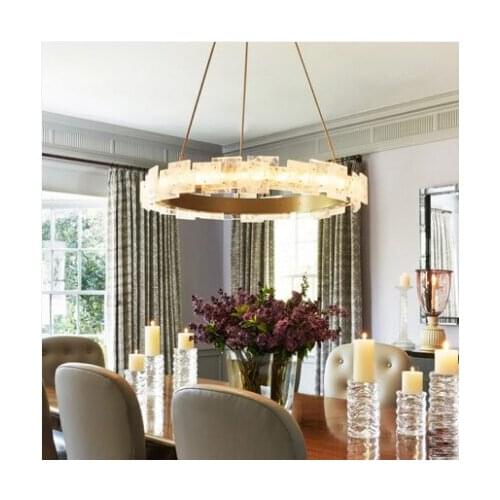 Post-modern luxury chandelier American minimalist creative art bedroom dining room lamp personality designer model room lamps