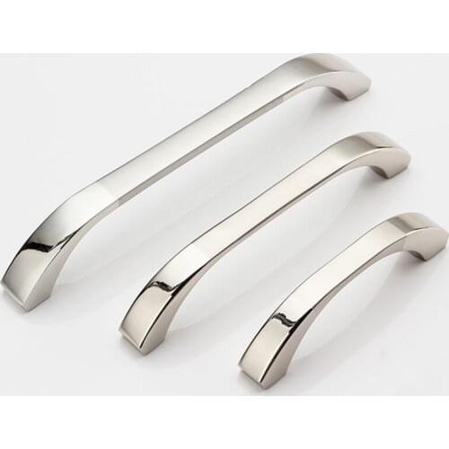 Hole Pitch 64mm 96mm 128mm 160mm Zinc Alloy handle drawer handle furniture handle cabinet handle glossy side HM54