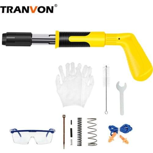 TRANVON Manual Steel Nail Gun Gypsum Board Cement Concrete Wall Metal Rivet Decoration Riveting Fixed Power Tufting Gun