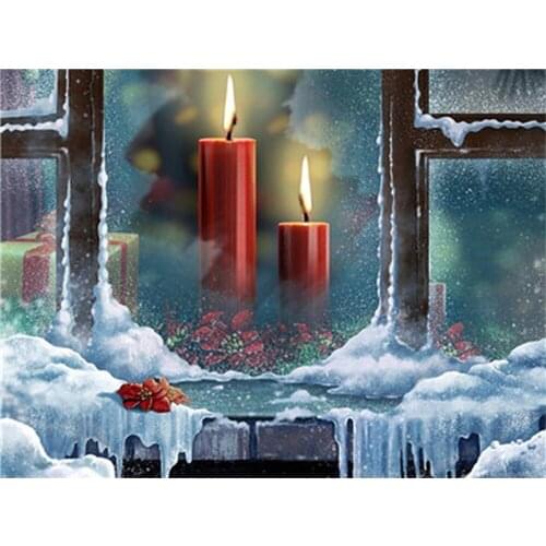 Diy Square Full Diamond Painting Scenic Diamond Mosaic Landscape Christmas Home Decor Full Square Diamond Embroidery Warm Gift