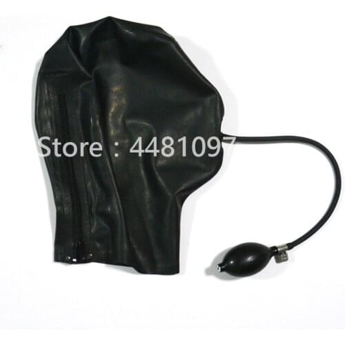 Sexy Latex Hood Mask Full Face for Male and Female Fetish Latex Hood with Mouth Tube Custom Made XS-XXXL