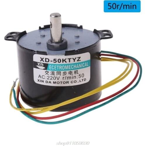 50KTYZ Permanent Magnet Synchronous Motor AC220V 2.5-50R/Min Low Speed Reducer Motors with Positive Negative M22 21 Dropship