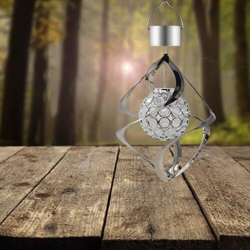 Solar Power Wind Chime Light LED Garden Hanging Lamp Color Changing Outdoor Light