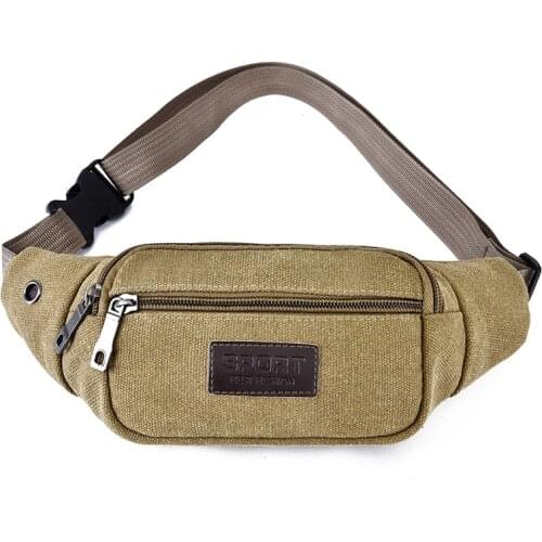 2020 Sports Waist Packs Casual Canvas Hidden Anti-theft Chest Bags Body Running for Men Women Tourist Cycle Crossbody Bag Pocket
