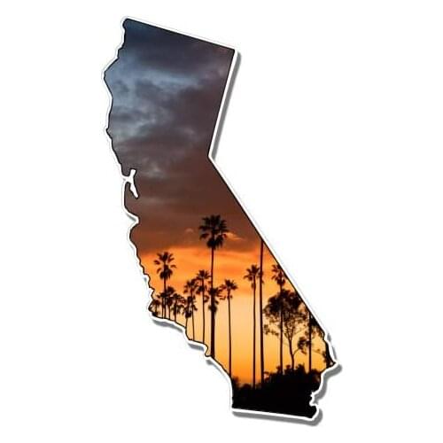California Sunset - Vinyl Sticker Waterproof Decal