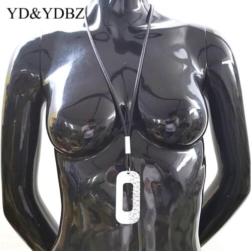 YD&YDBZ Rubber Long Necklaces For Women Necklaces Pendant Jewelry Black Elasticity Choker Simple Necklace Birthday Gift Girl New